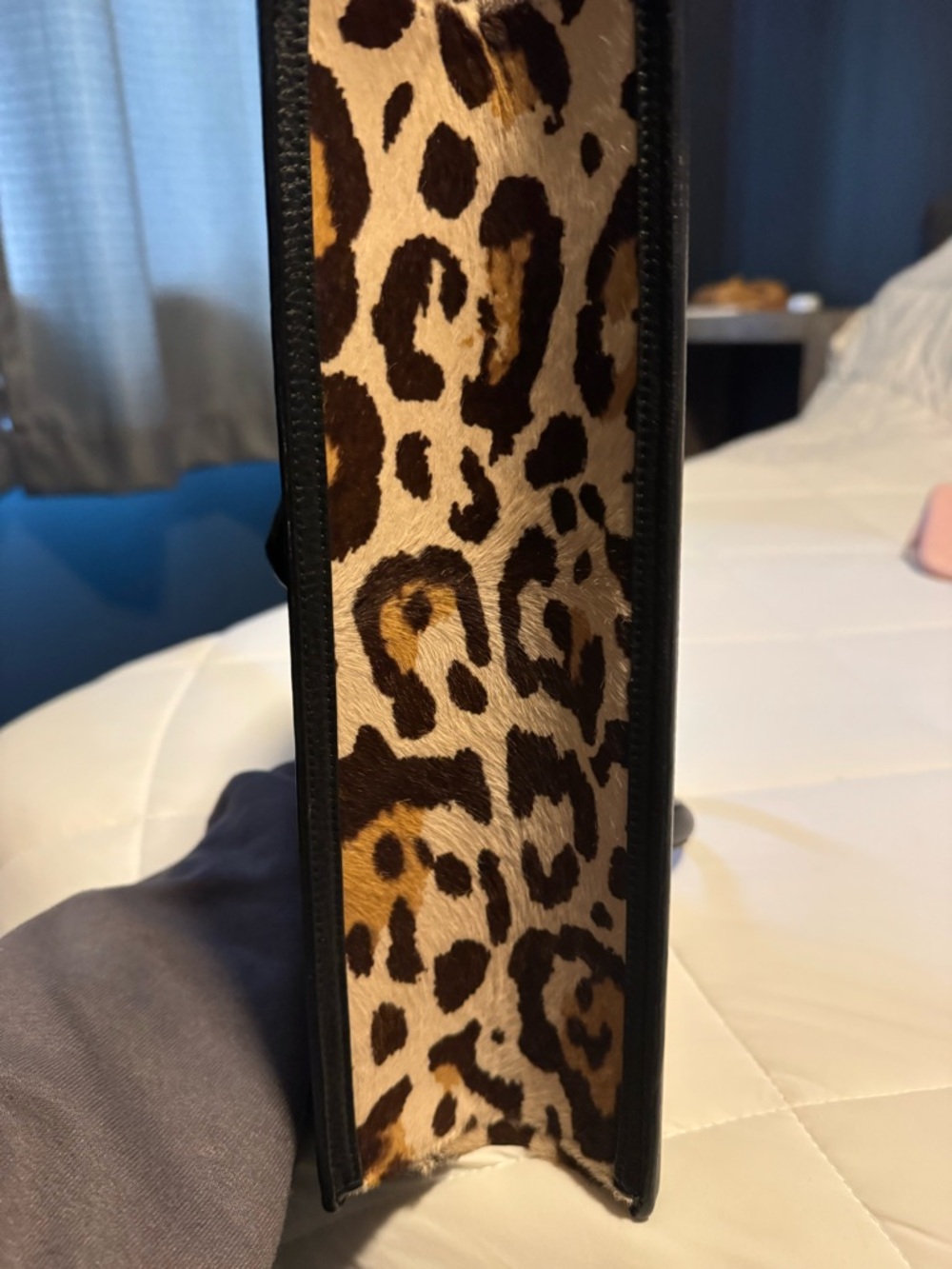 Dior Leopard Print Satchel in Black and Brown - Picture 6 of 12